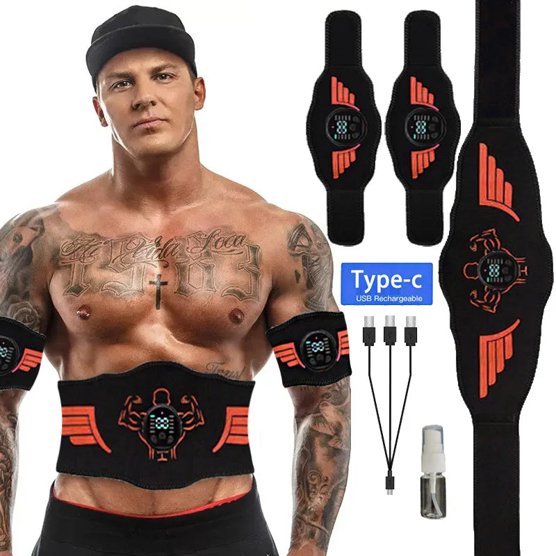 Ceinture de tonification abdominale, entraîneur d'abs, Toner musculaire EMS, masseur corporel, Rechargeable, ventre, bras, perte de poids, équipement de Fitness à domicile