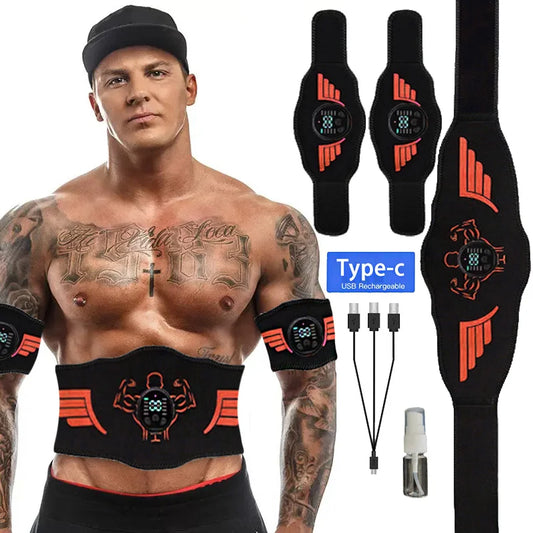 Ceinture de tonification abdominale, entraîneur d'abs, Toner musculaire EMS, masseur corporel, Rechargeable, ventre, bras, perte de poids, équipement de Fitness à domicile