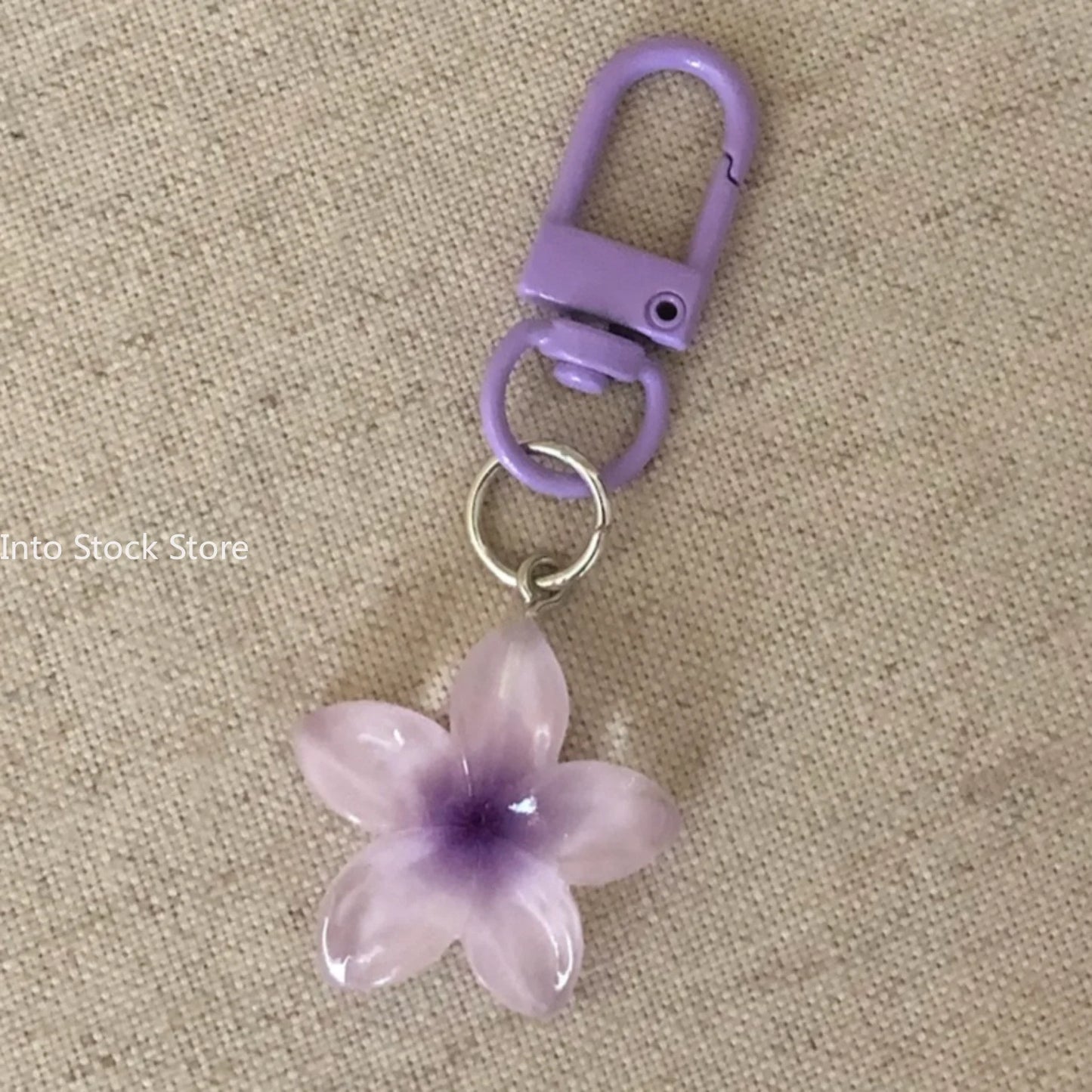 Porte-clés Floral Transparent, mignon, esthétique, polyvalent, sac, étui pour écouteurs, accessoires de charme pour femmes et filles