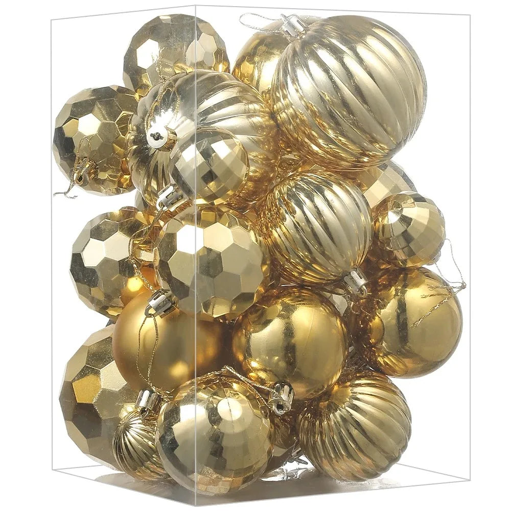 30 pièces 4-8CM grandes boules de Noël suspendues arbre de Noël pendentif