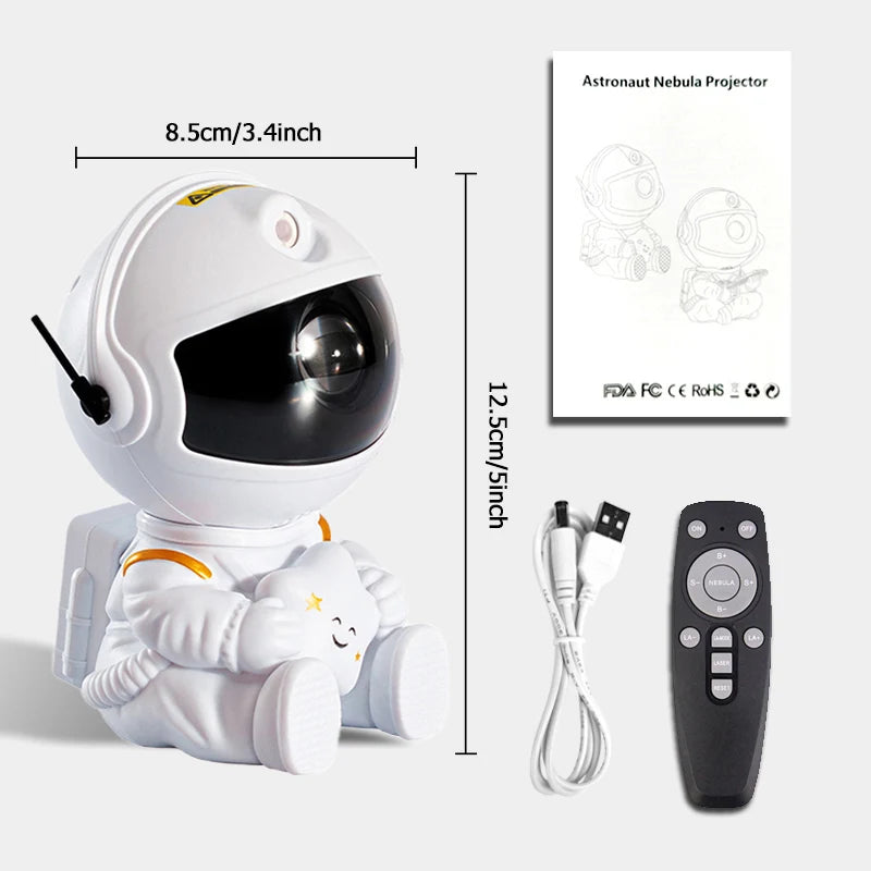 Projecteur d'étoiles galaxie veilleuse astronaute projecteur spatial nébuleuse étoilée plafond lampe à LED pour chambre maison décorative enfants cadeau