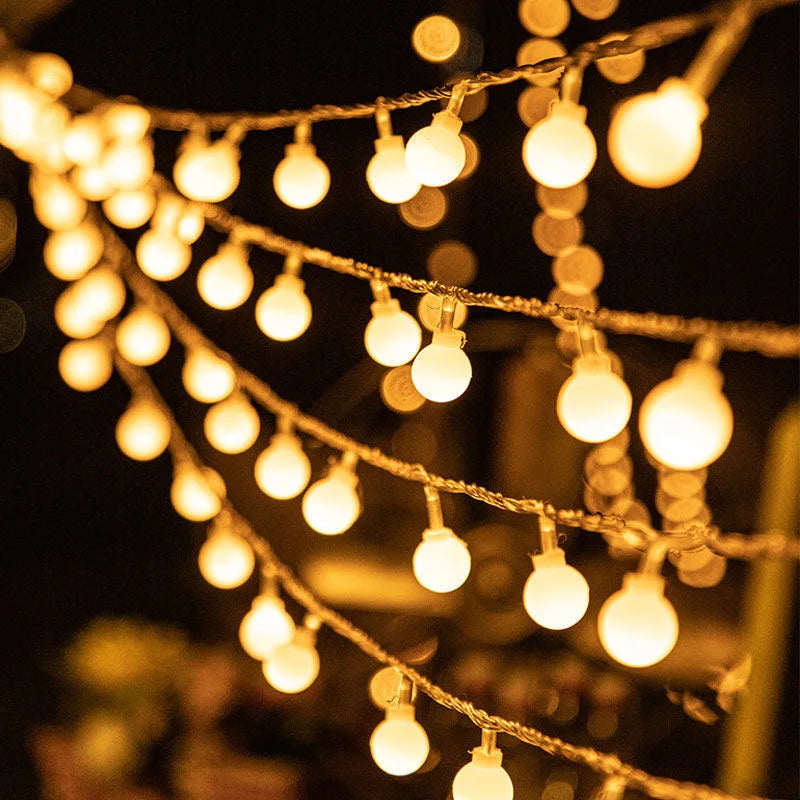 Guirlande lumineuse LED boule à bulles féerique, guirlande lumineuse festive, prise ue/US, décoration intérieure de noël, mariage, jardin extérieur