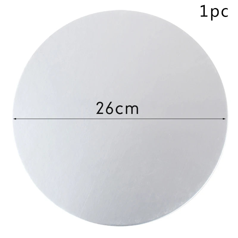 Planches à gâteaux rondes dorées et argentées, 10/16/22/26cm, Base en carton circulaire, plateau à Dessert pour cupcakes, fournitures de décoration de gâteaux pour fête d'anniversaire