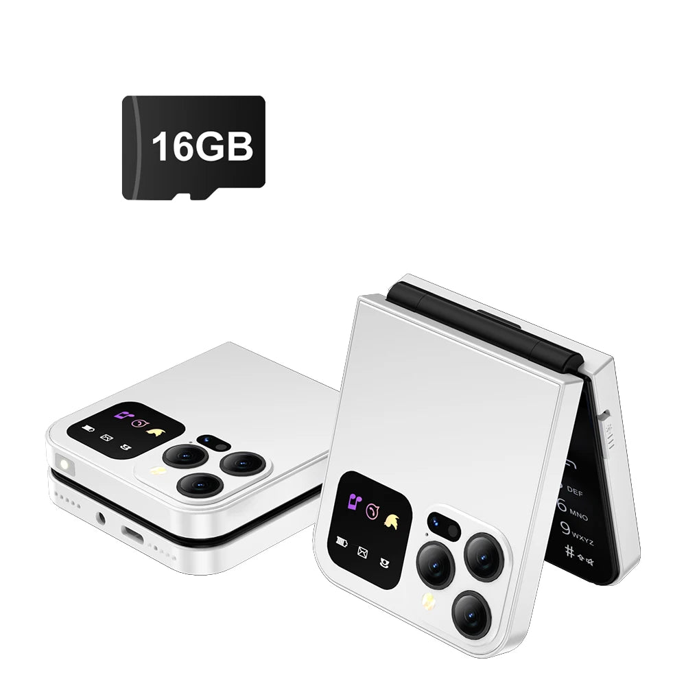 Servo A50 pro Flip téléphone portable Dual Sim GSM lampe de poche enregistrement automatique des appels 2,4 pouces écran pliable type C