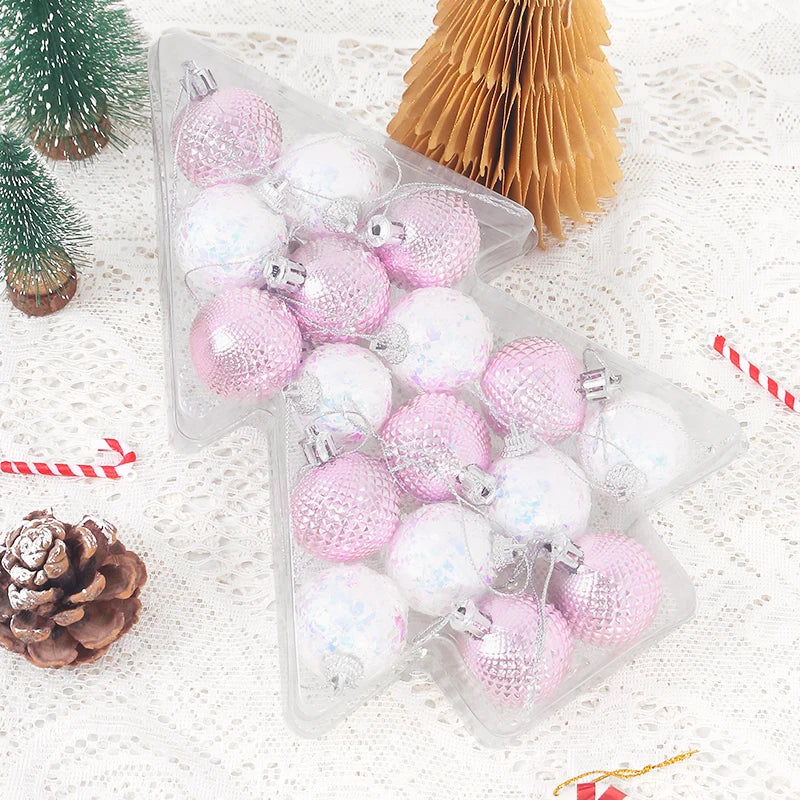 Boules de Noël de 4cm, 17 pièces, décorations d'arbre de Noël