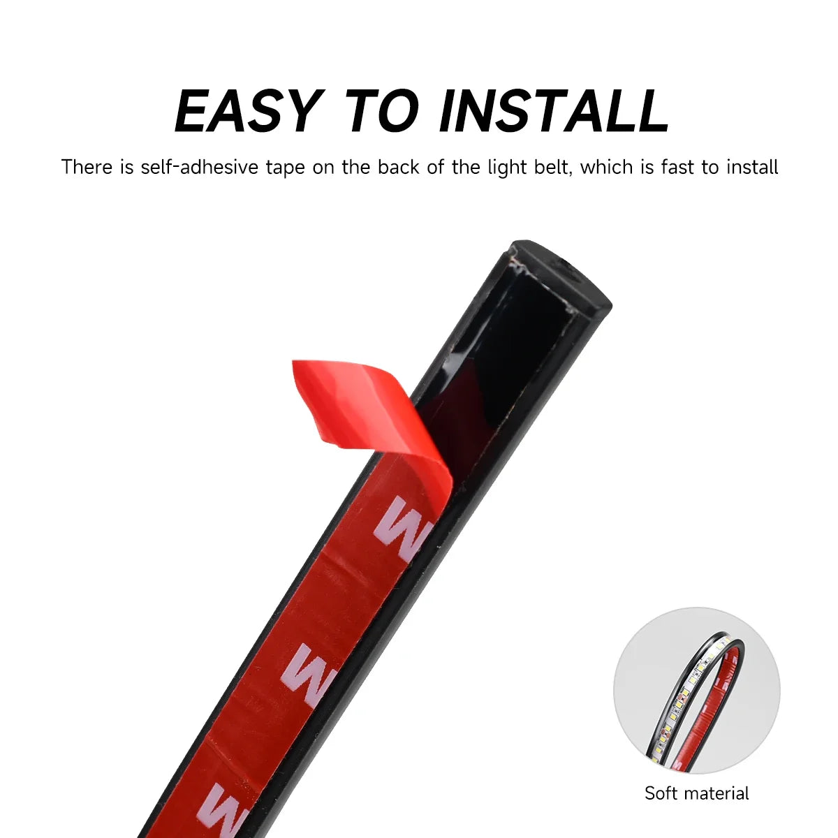 Éclairage LED sous le capot de voiture 2 en 1, 12V, universel, étanche, bande de lumière blanche Super brillante, convient à tout véhicule