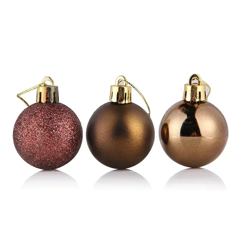 24 pièces/boîte boules de Noël pour arbre de Noël