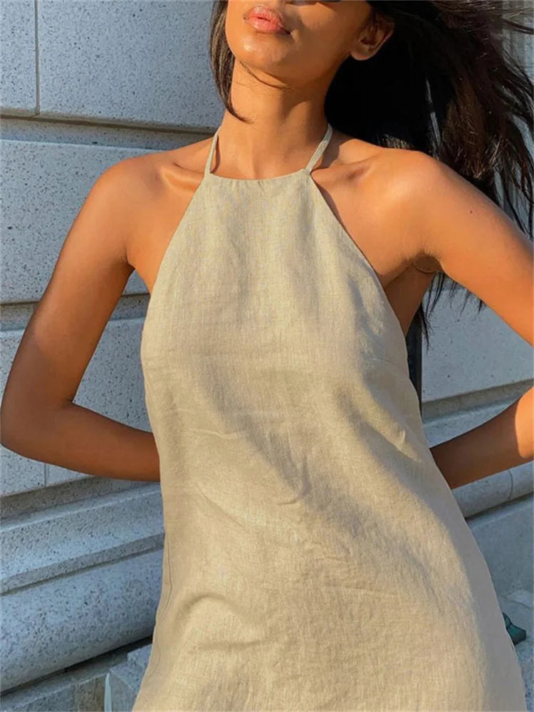 Tossy-Mini Robe à Lacets pour Femme, Dos aux, Couleur Unie, Basique, Patchwork, Décontracté, Off-initié, Sexy, Mode Féminine