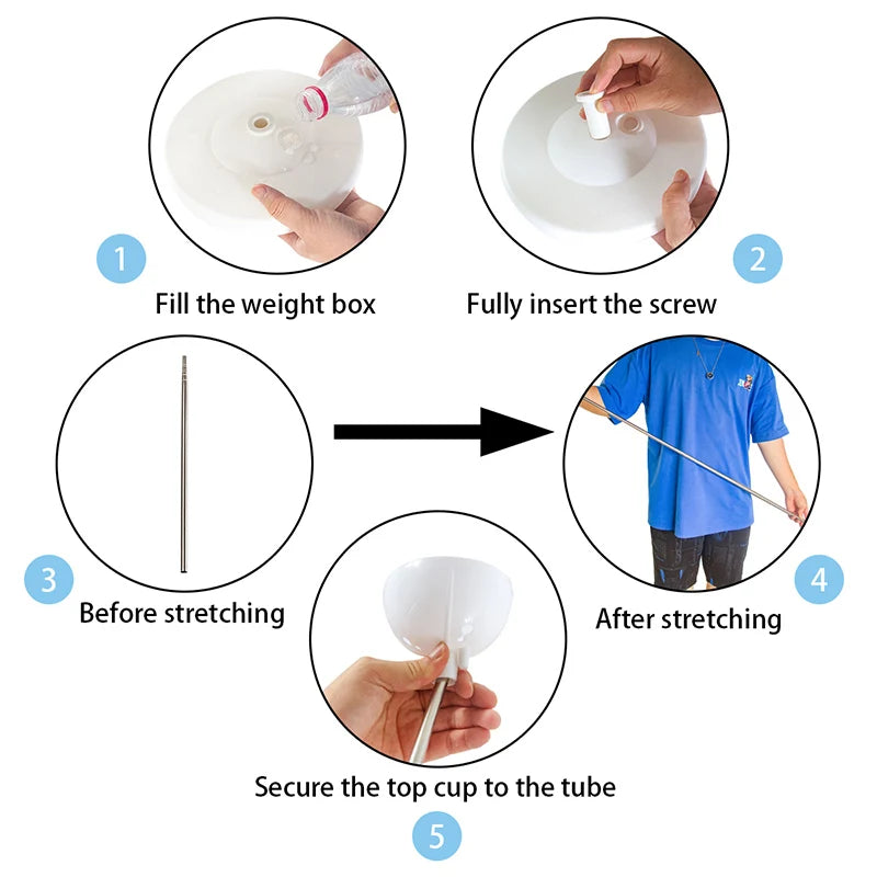 Support de colonne de ballons réglable en métal, avec Base en plastique, pour décoration de mariage, anniversaire, fête prénatale, 1/2 ensembles