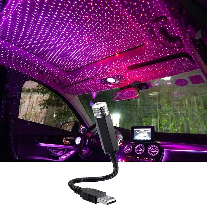 Mini lampe LED LED pour toit de voiture, projecteur, lumière d'ambiance, galaxie, USB, luminaire décoratif, réglable, idéal pour une chambre à coucher