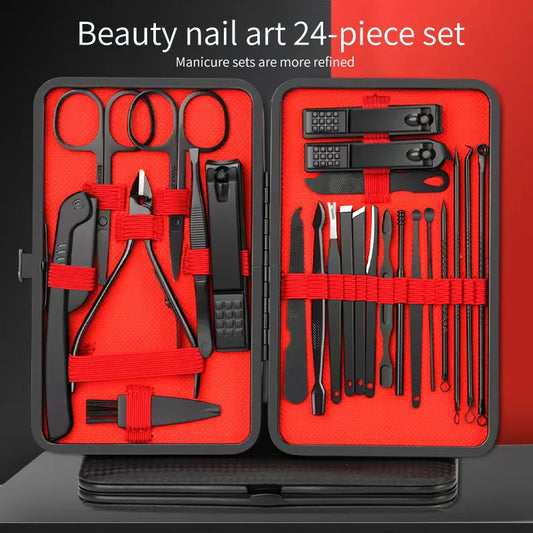 Ensemble d'outils de beauté pour manucure et pédicure, coupe-ongles, coupe-ongles, couteau à éplucher les oreilles, T
