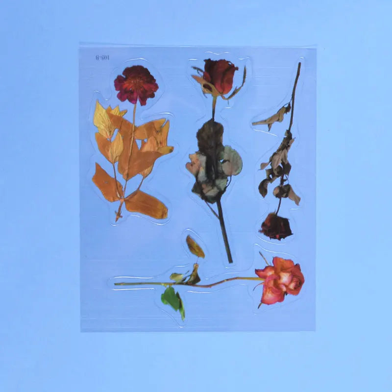 Autocollants de remplissage de résine de fleurs séchées simulées pour le plaisir, décoration de moule en silicone, UV, bricolage, scrapbooking, élection, xy