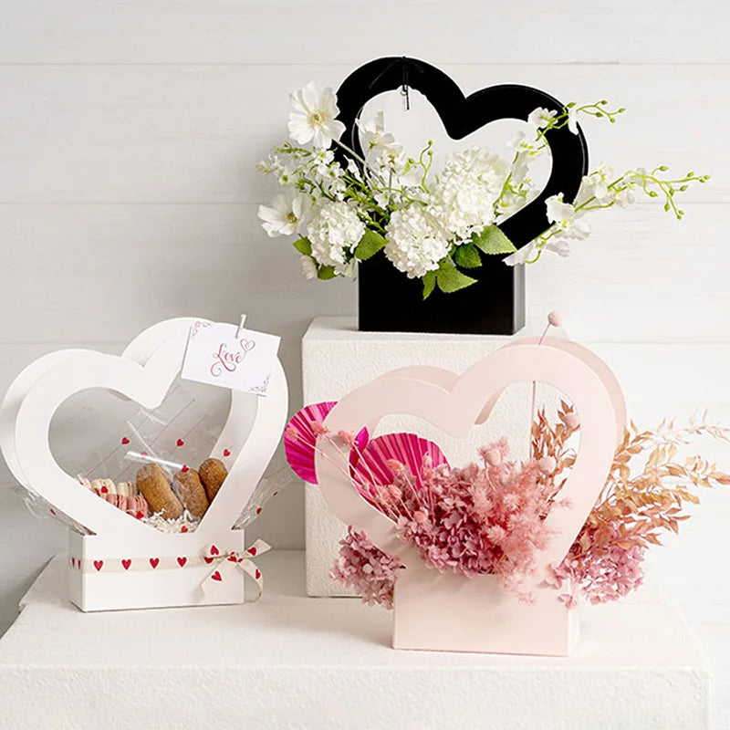 Coffret cadeau d'amour 5 pièces, boîte à fleurs d'amour portable pour la saint-valentin
