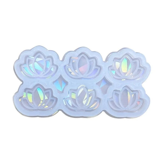 Moules résine holographique Moule silicone à fleurs pour couler époxy Bijoux bricolage