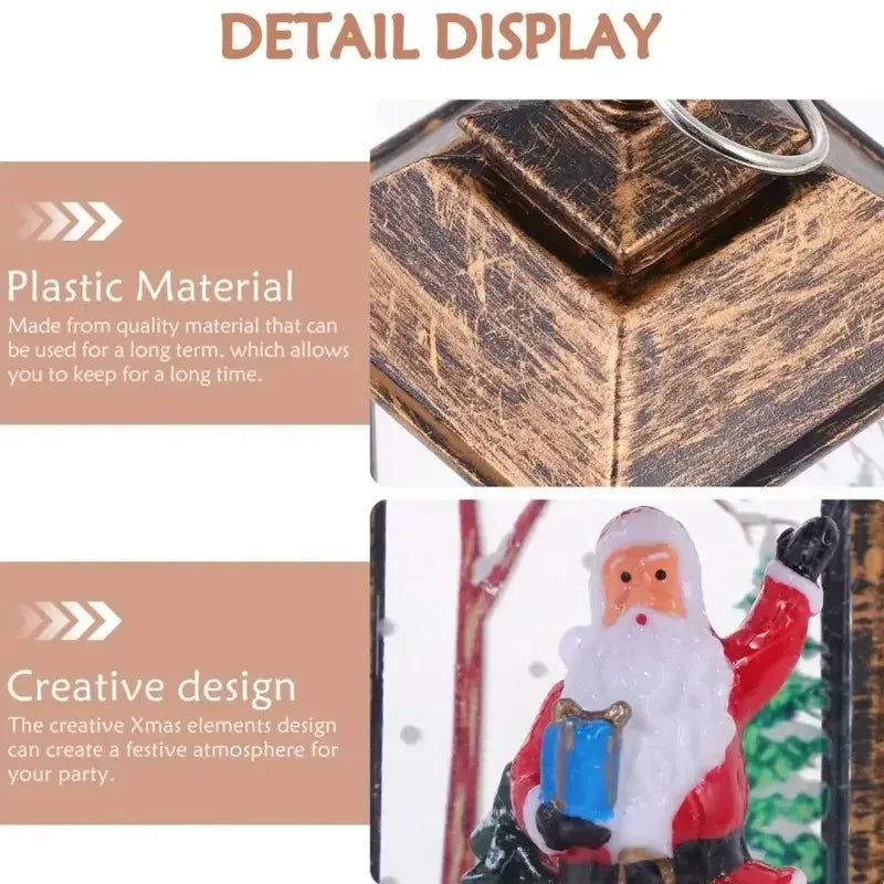 Lanterne de Noël, bonhomme de neige, élan, veilleuse