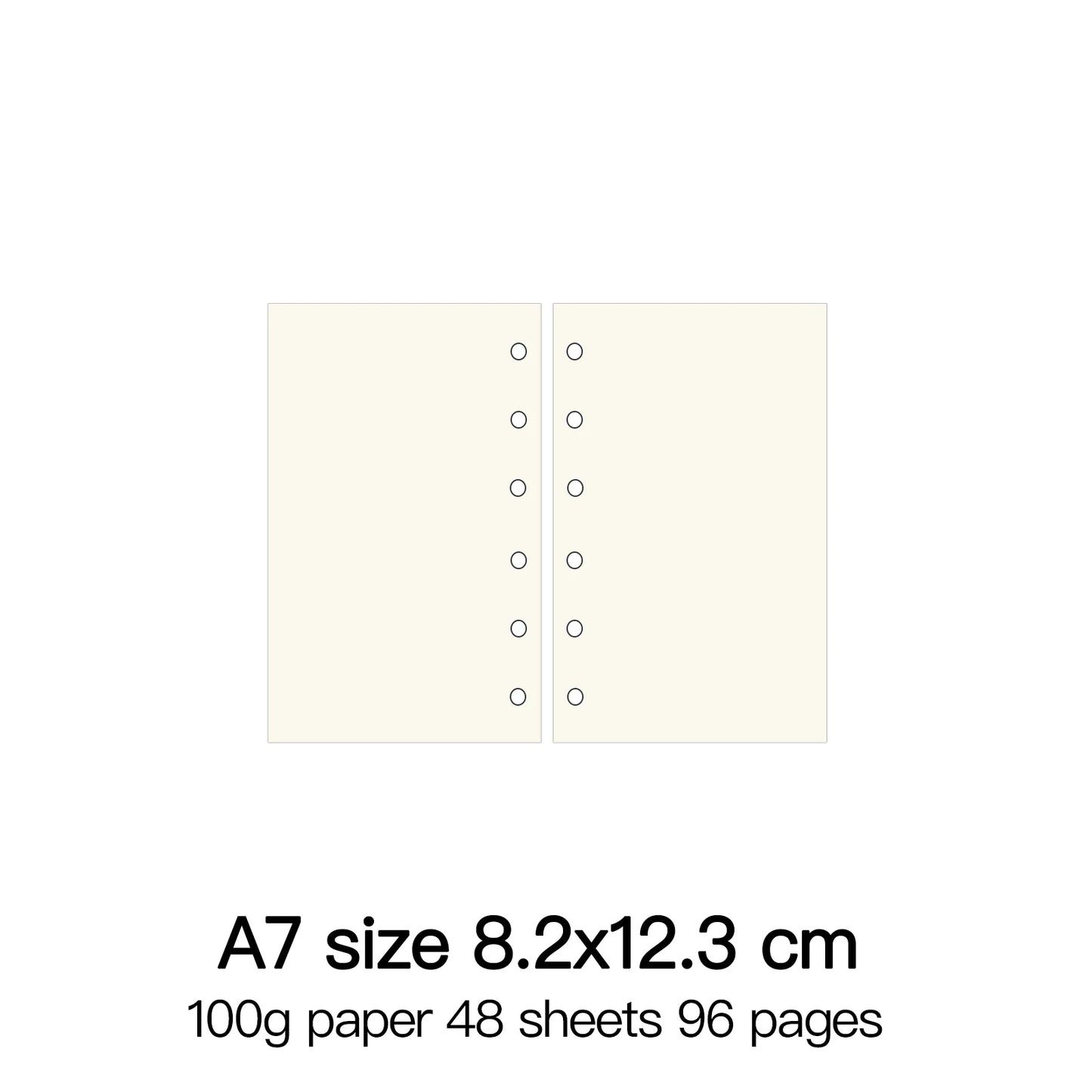 Classeur à anneaux de haute qualité, carnet de notes personnel A5, A6, A7, A8, recharges, feuilles mobiles, spirale, agenda, planificateur, noyau interne, papier 100g