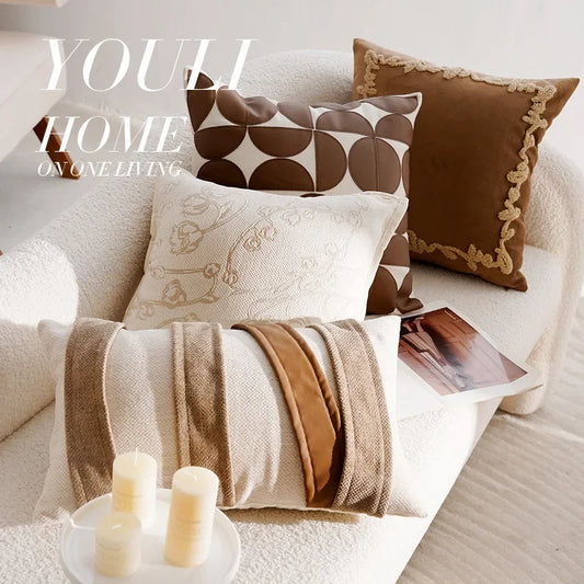 Housse de coussin de luxe légère, 30x50/45x45CM