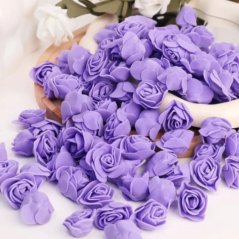 1000/100 pièces Mini mousse Rose tête artificielle Rose fleur bricolage
