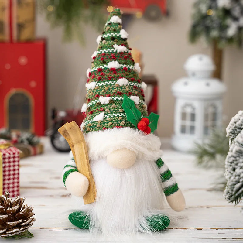 Gnome elfe avec lumière LED, décorations de Noël pour la maison