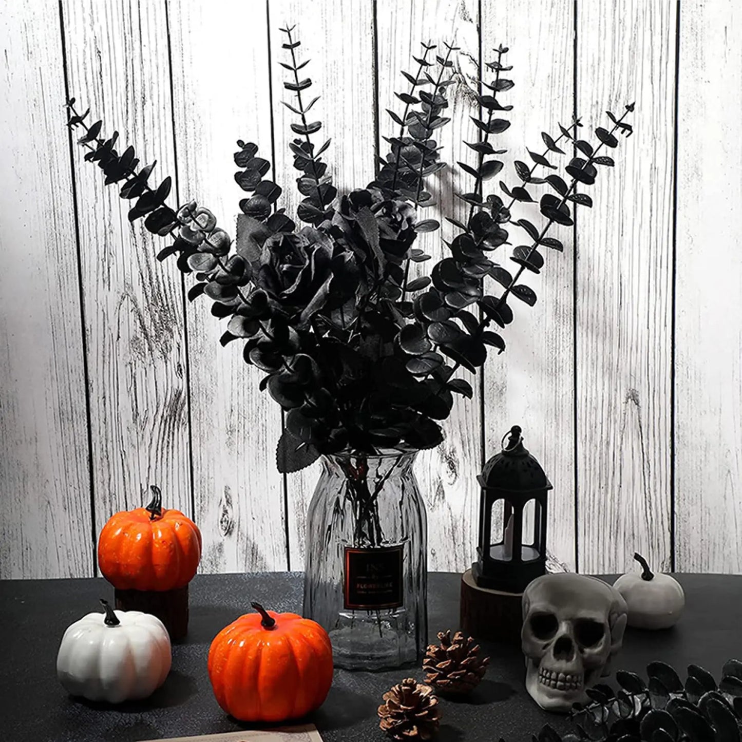 Tiges d'eucalyptus artificielles, feuilles d'or, fausses fleurs pour Arrangement Floral, Bouquets de mariage, décoration de noël, 10/20 pièces