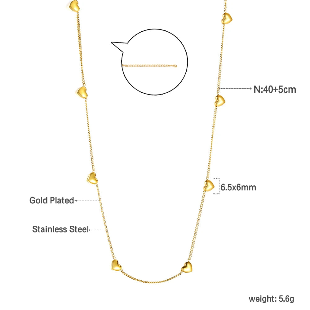 LUXUKISSKIDS Vintage coquille forme pendentif colliers filles/femmes bijoux en acier mode Couple chaîne collier ras du cou