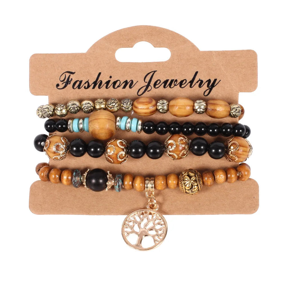 Ensemble de bracelets bohème en perles faites à la main pour femmes, chaîne de perles colorées d'été, accessoires de bijoux Boho pour hommes