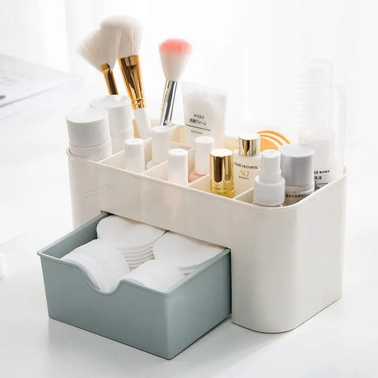 organisateur de maquillage boîte de rangement avec tiroir coton-tige bâton étui de rangement organisateur de rouge à lèvres porte-pinceau maquillage plastique acrylique