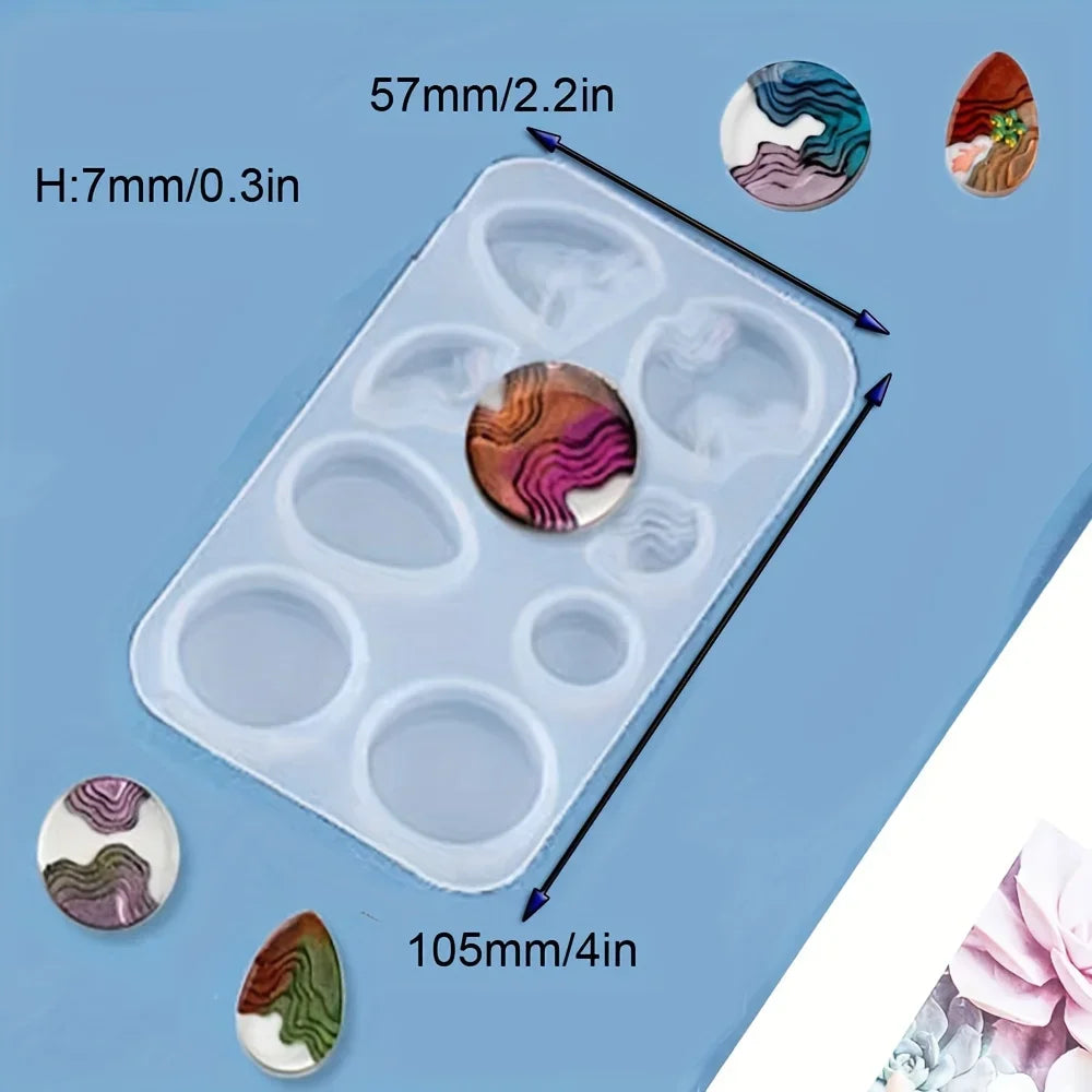 Boucles d'oreilles en cristal, moule en Silicone époxy pour bijoux, boucles d'oreilles, pendentif, fabrication de Style marin, moules en résine époxy UV, artisanat, outil de bricolage