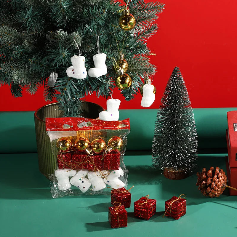 Mini boules de mousse pour décoration de Noël, 12 pièces