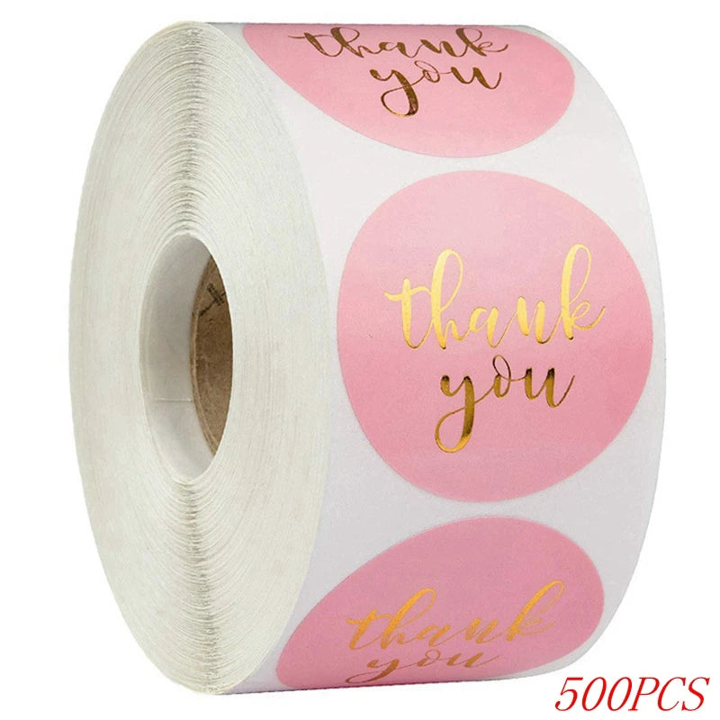 Étiquettes Autocollantes Bleues de Remerciements 50-500 Pièces, Sticker de Décoration, Sceau d'Enveloppes Fait à la Main, Fournitures de Papeterie, 1 Pouce