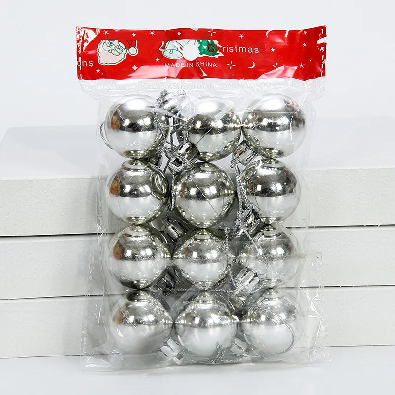 Boules de noël de 3cm, 12 pièces, ornements d'arbre de Noël, pendentifs suspendus
