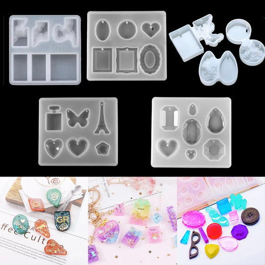 Boucles d'oreilles en cristal, moule en Silicone époxy pour bijoux, boucles d'oreilles, pendentif, fabrication de Style marin, moules en résine époxy UV, artisanat, outil de bricolage