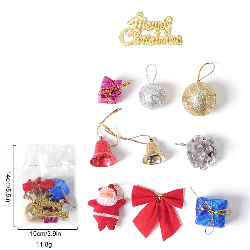 10/13/14 pièces décor de Noël père Noël boules de Noël pommes de pin arcs ensemble arbre de Noël suspendus ornements