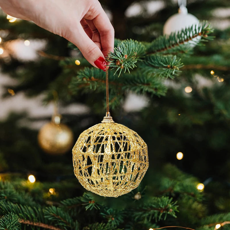 Boule Dorée de Noël, 3,6 Pièces, décorations d'Arbre de Noël