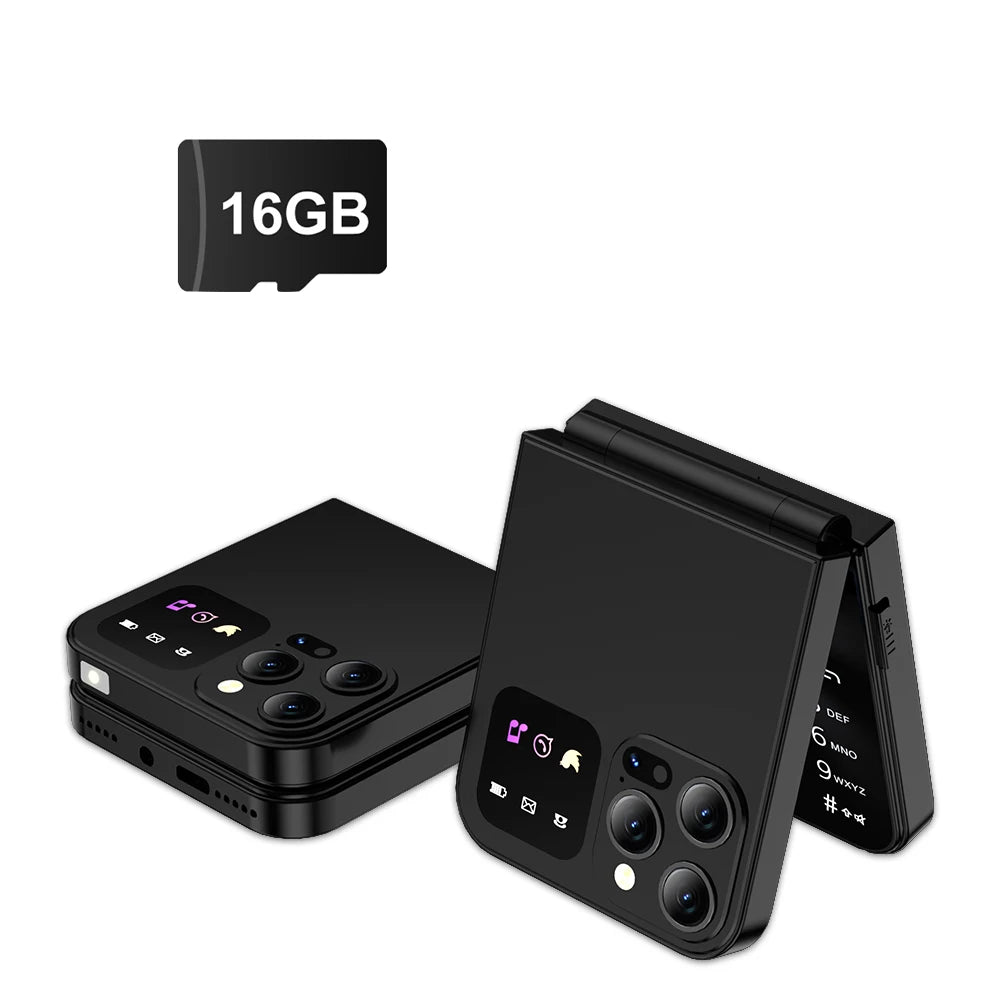 Servo A50 pro Flip téléphone portable Dual Sim GSM lampe de poche enregistrement automatique des appels 2,4 pouces écran pliable type C