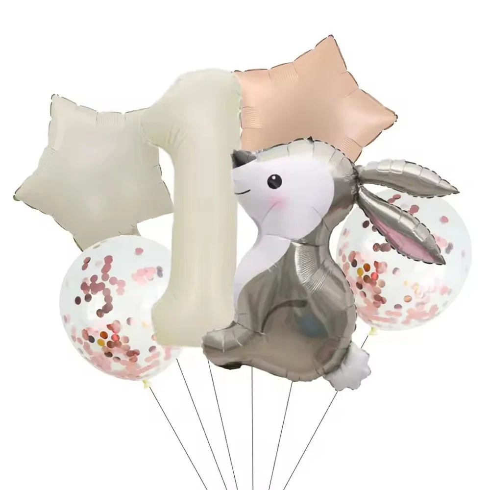 Ballon lapin de pâques, 6 pièces, 32 pouces