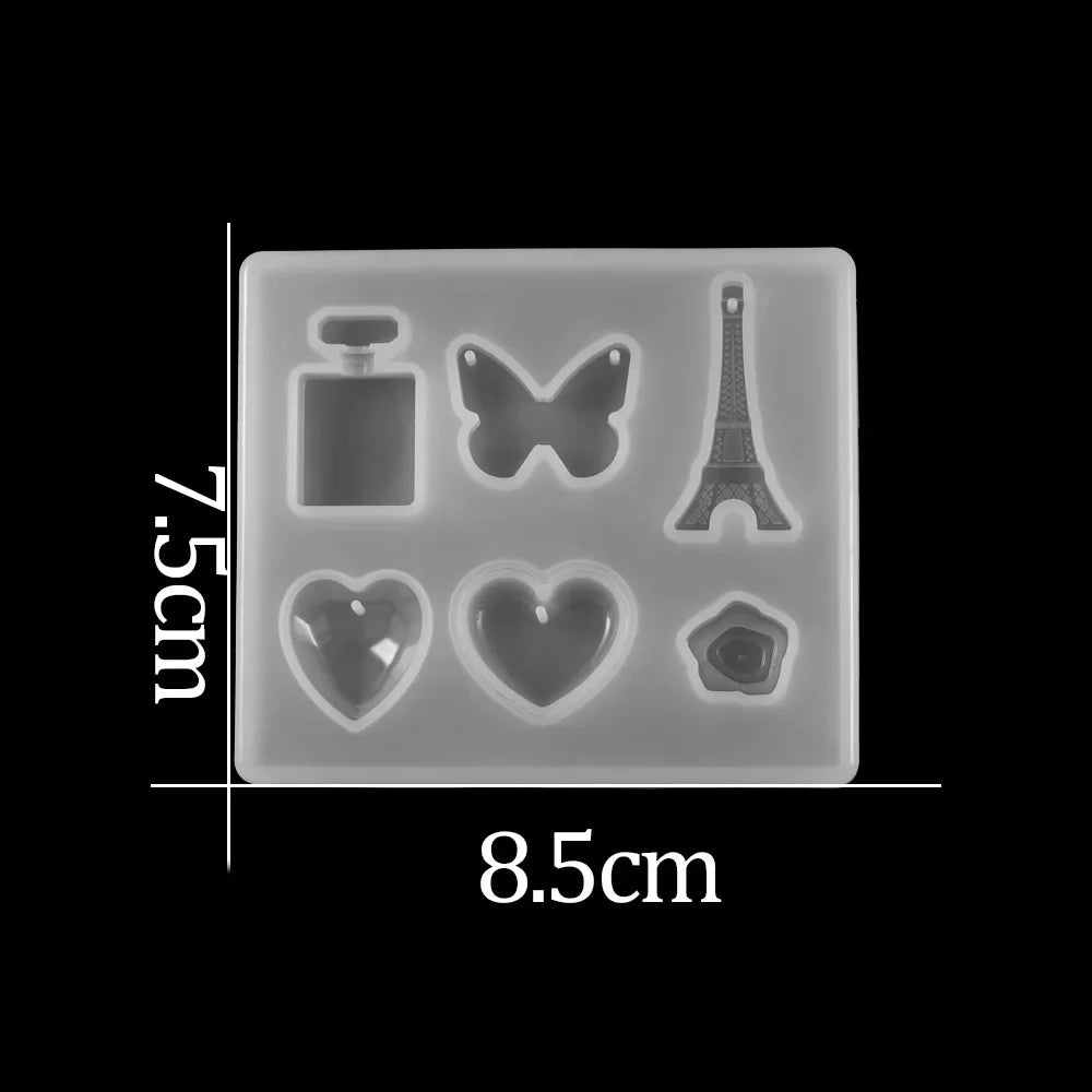 Boucles d'oreilles en cristal, moule en Silicone époxy pour bijoux, boucles d'oreilles, pendentif, fabrication de Style marin, moules en résine époxy UV, artisanat, outil de bricolage