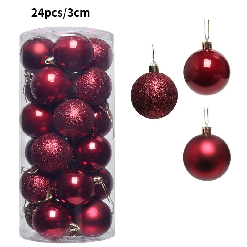 24/36 pièces boules de Noël décoration