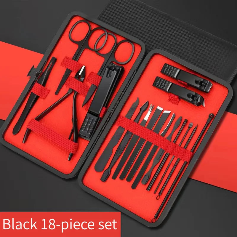 Ensemble d'outils de beauté pour manucure et pédicure, coupe-ongles, coupe-ongles, couteau à éplucher les oreilles, T