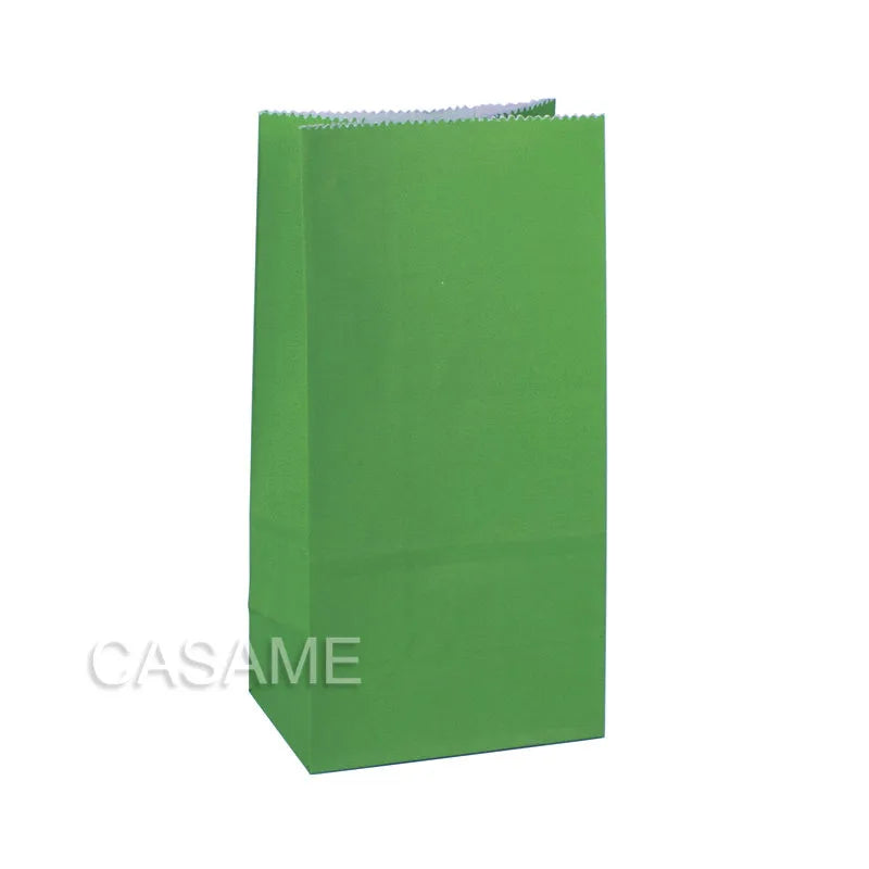 Mini sacs en papier multicolores à pois colorés, 18 x 9 x 6 cm, emballage cadeau ouvert