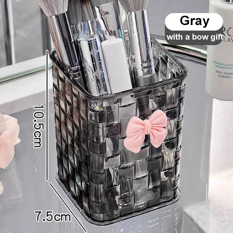 Boîte de rangement pour pinceaux de maquillage en acrylique transparent, organisateur de cosmétiques de bureau, rangement de rouge à lèvres, présentoir de vernis à ongles, étui à bijoux