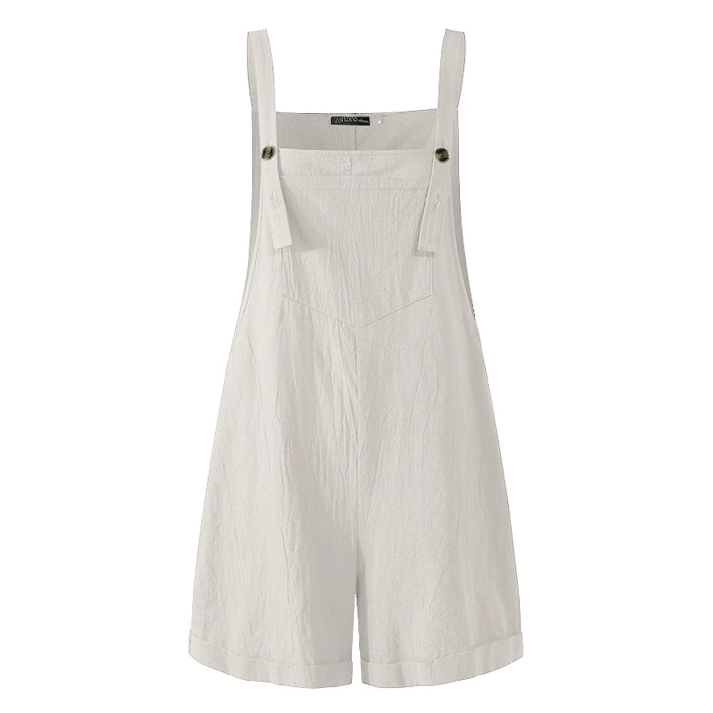 Combinaison Style ample pour femmes, style Boho, couleur unie, col carré, combishort sans manches, vêtements d'été décontractés