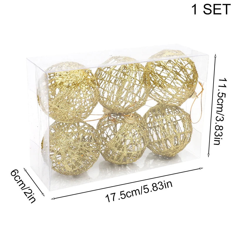 Boule Dorée de Noël, 3,6 Pièces, décorations d'Arbre de Noël