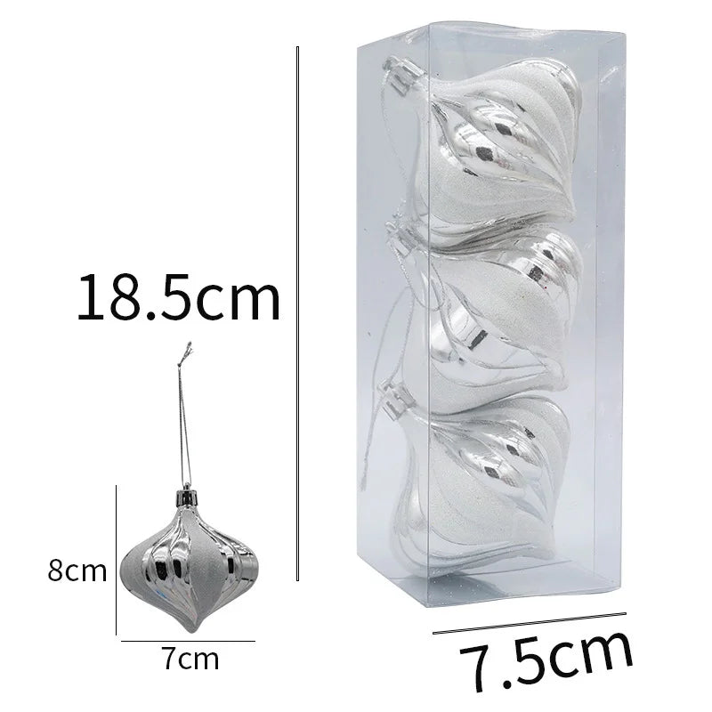 Ensemble de boules de Noël de 8cm, jouets décoratifs