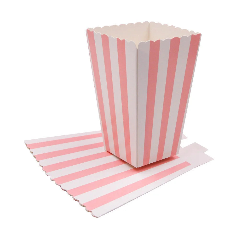 Nouveau ! Lot de 12 boîtes/gobelets à popcorn roses, décorations de fête à thème