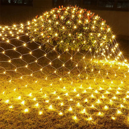 Prise ue Led Net maille chaîne lumières 220V guirlandes de rue décorations de noël en plein air