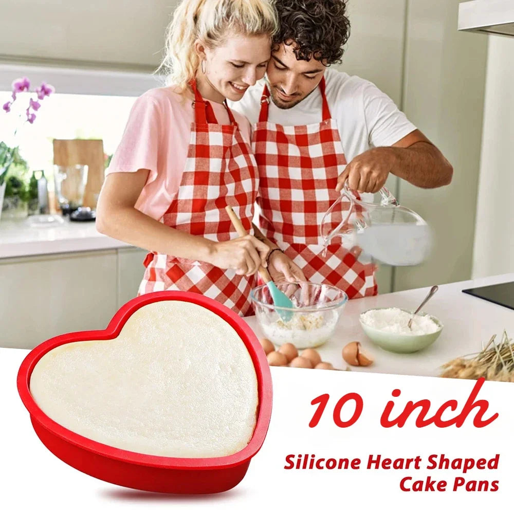 Moule à gâteau antiadhésif en Silicone en forme de cœur