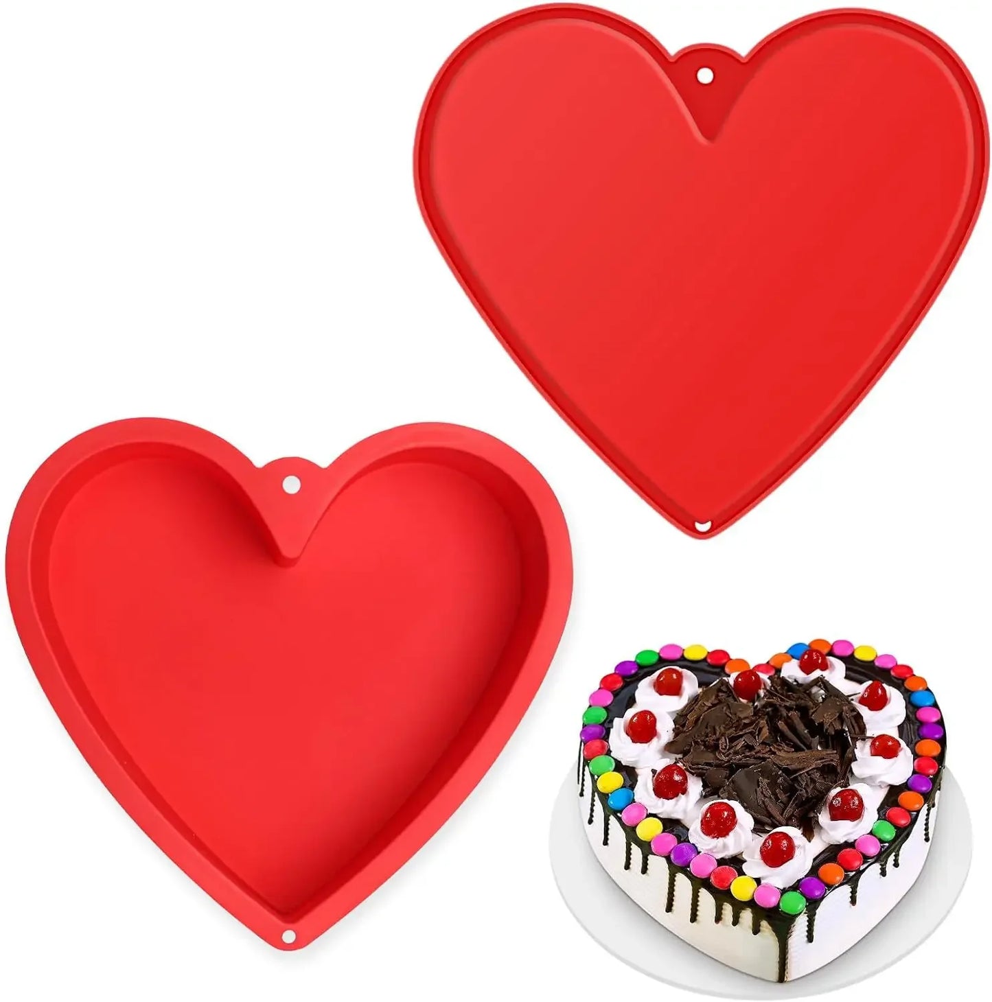 Moule à gâteau antiadhésif en Silicone en forme de cœur