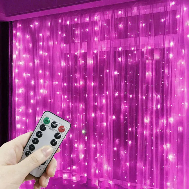 Guirxiété lumineuse LED USB pour décoration de Noël, extérieur, nickel é, chambre à coucher, vacances, mariage, rideau, 8 modes, 3m, 4m, 6m