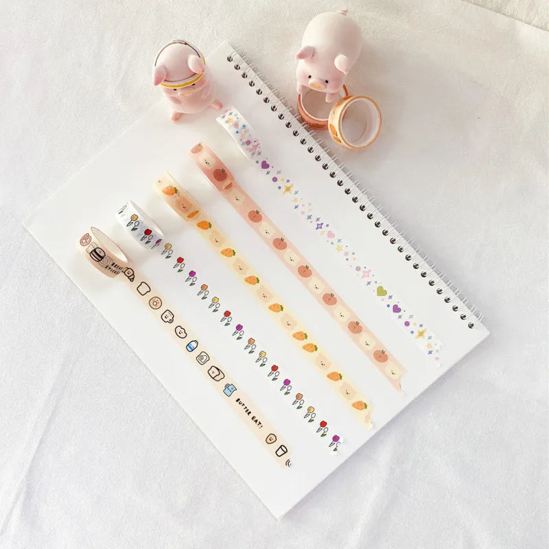 Ins – autocollant de scellage ours Fruits légumes, 1 pièce, bande décorative de masquage, Style Simple, papeterie créative d'étudiant